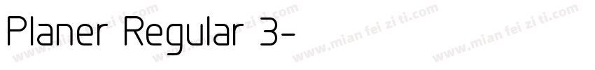 Planer Regular 3字体转换